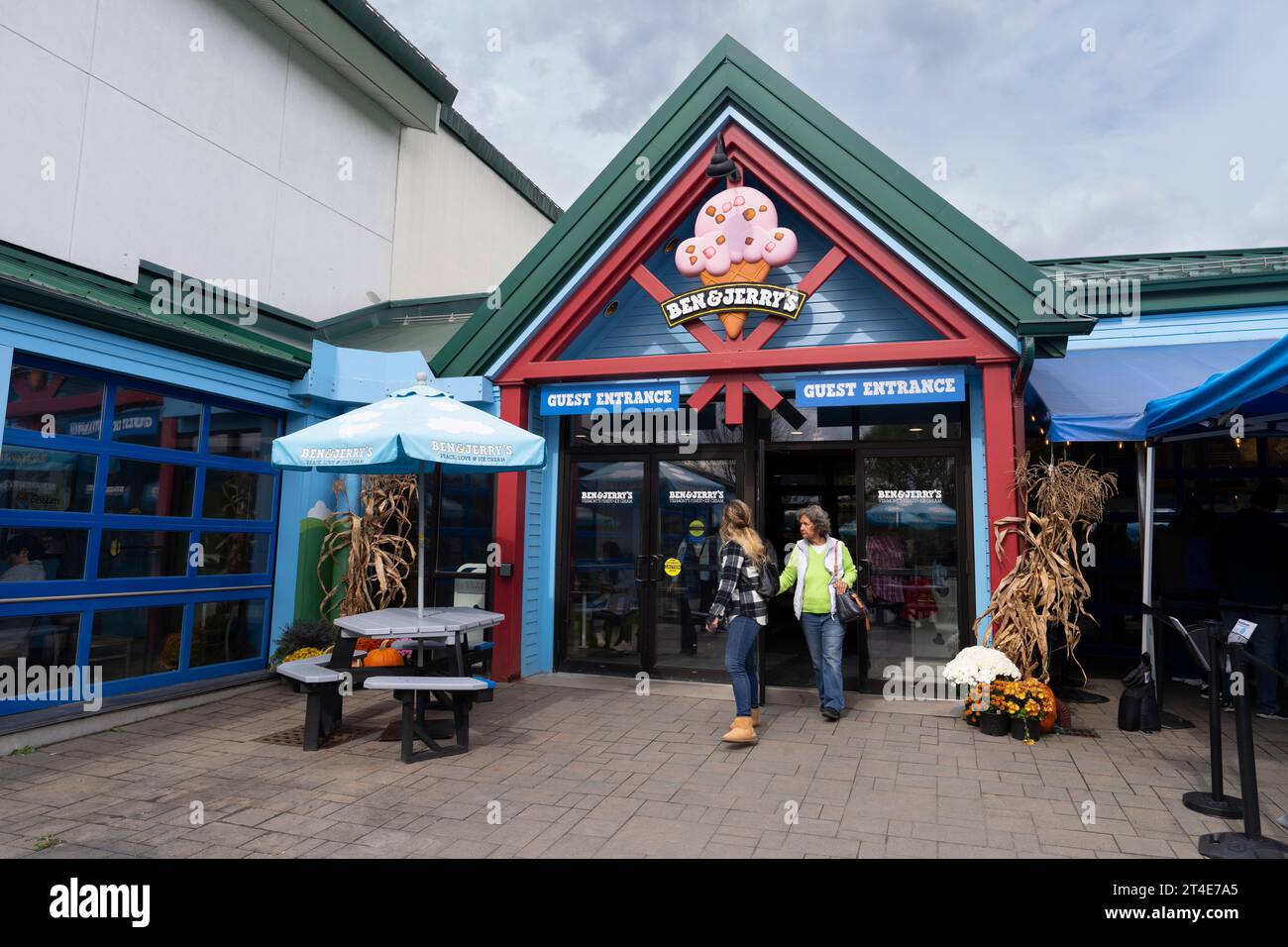 Ben et Jerry's Ice Cream Factory à Waterbury, Vermont Banque D'Images