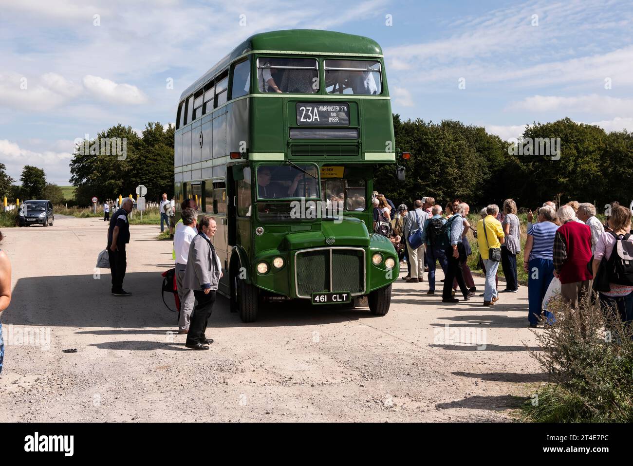 Imberbus, Londres transport routemaster bus Warminster à Imber et au-delà de 2017 jours de course Banque D'Images