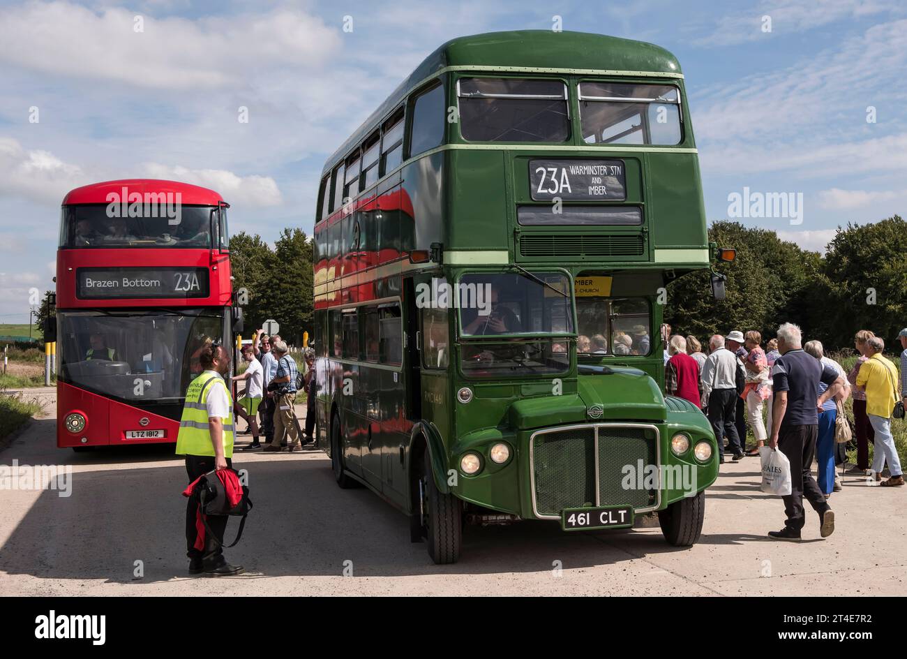 Imberbus, Londres transport routemaster bus Warminster à Imber et au-delà de 2017 jours de course Banque D'Images