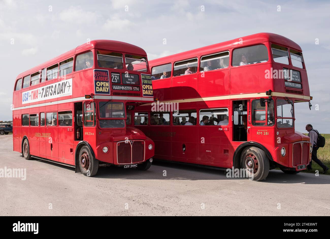 Imberbus, Londres transport routemaster bus Warminster à Imber et au-delà de 2017 jours ouvrables Wiltshire UK royaume-uni angleterre Banque D'Images