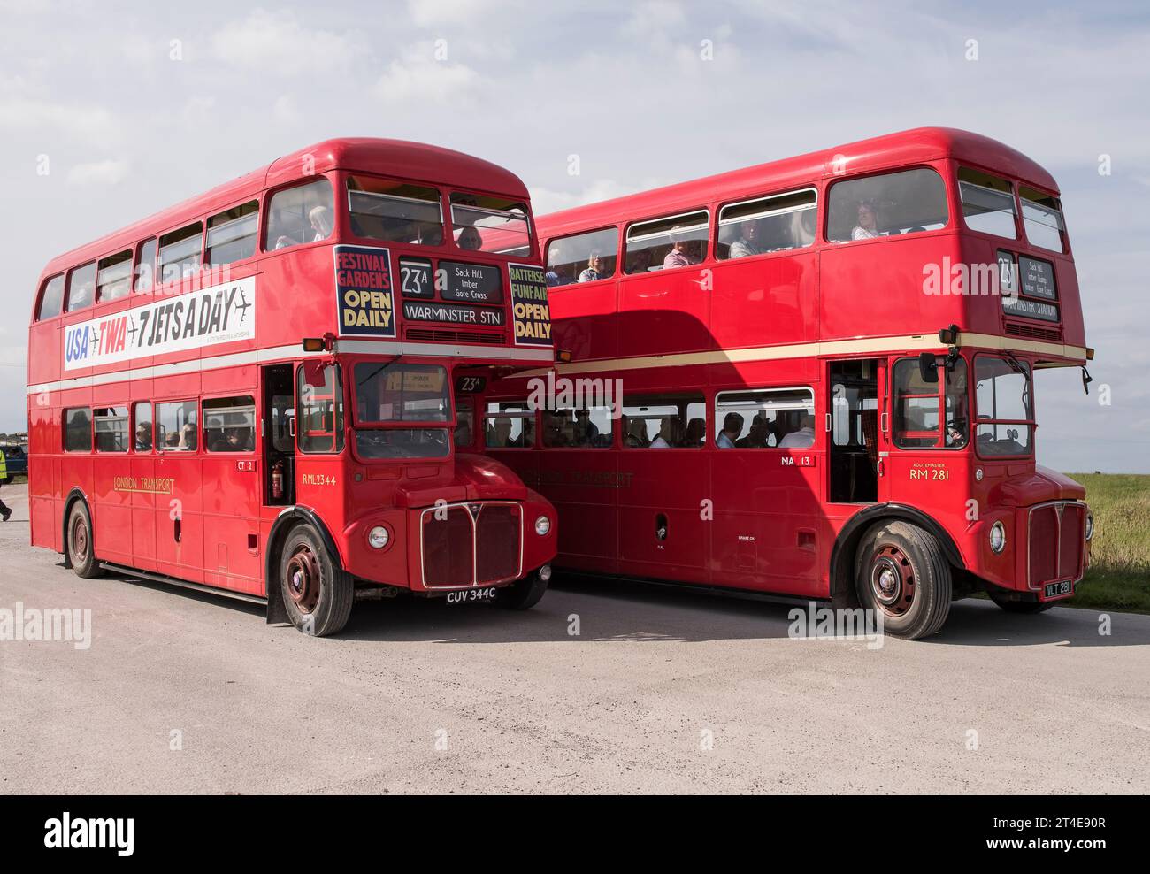 Imberbus, Londres transport routemaster bus Warminster à Imber et au-delà de 2017 jours ouvrables Wiltshire UK royaume-uni angleterre Banque D'Images