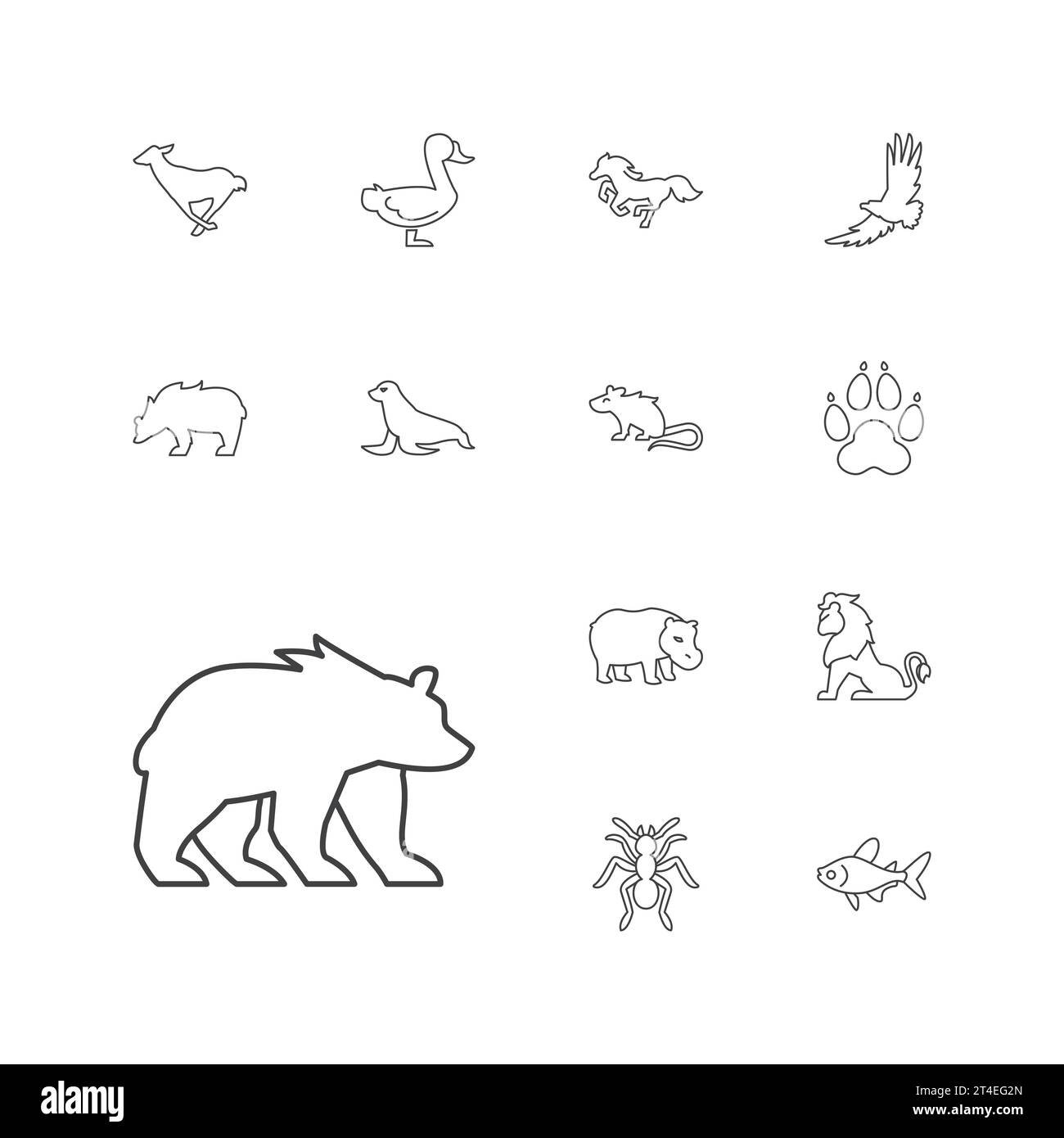 13 icônes sauvages image vectorielle libre de droits Illustration de Vecteur