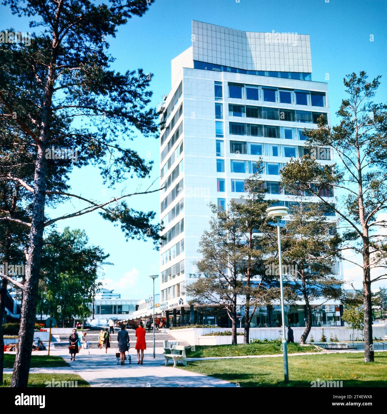 Tapiola Central Tower Espoo Finlande vers la fin des années 1960 - début des années 1970 Banque D'Images