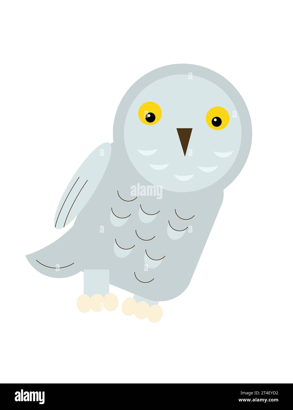 scène de dessin animé avec le pingouin d'oiseau volant isolé sur l'illustration de fond blanc pour les enfants Banque D'Images