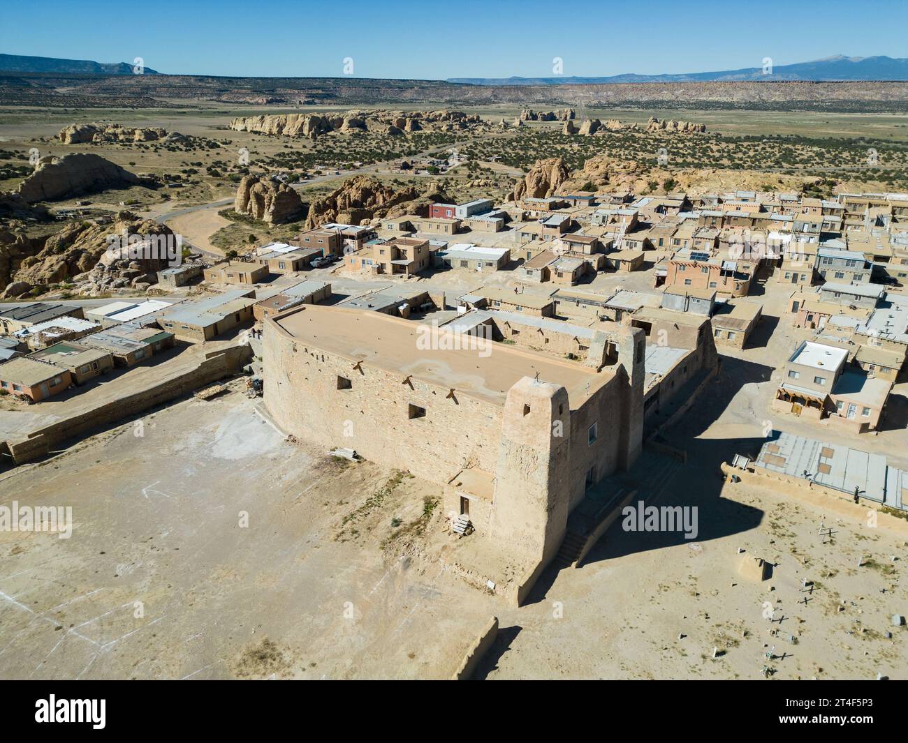 Acoma Pueblo, Historic Native American Mesa Dwellings, NM Banque D'Images