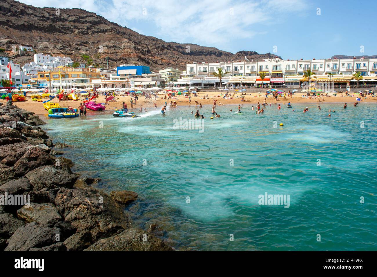 GRAN CANARIA, ESPAGNE - juillet 31, 2023 : la plage de Playa de Mogan sur l'île des Canaries Gran Canaria Banque D'Images