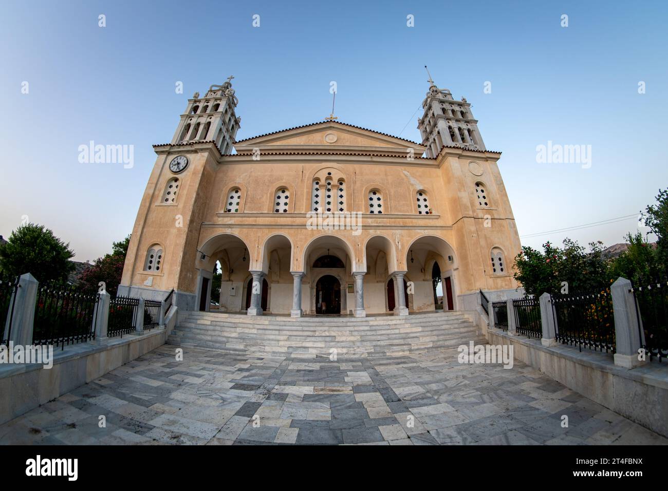 Église de Sainte Trinité à Lefkes, Paros, Grèce Banque D'Images
