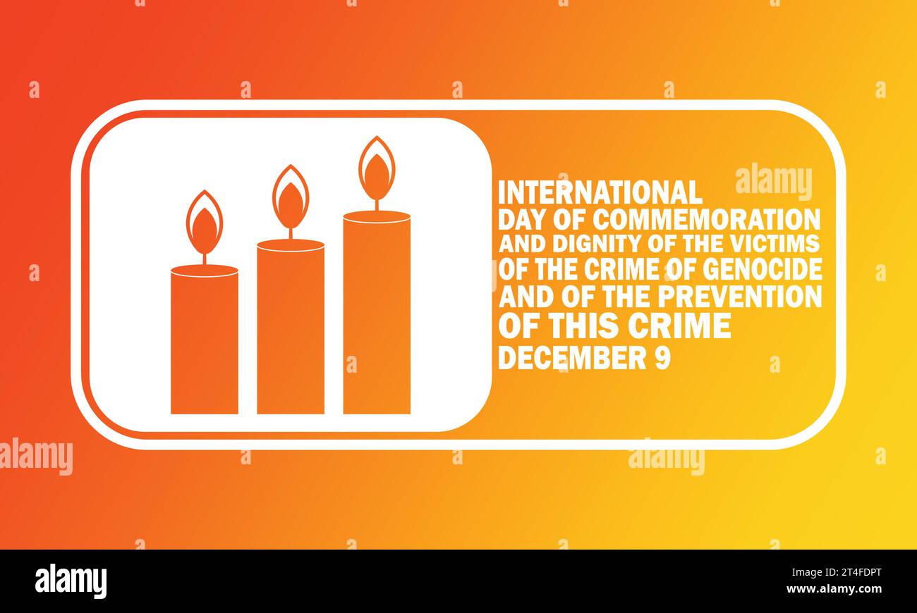 Journée internationale de commémoration et de dignité des victimes du crime de génocide et de la prévention de ce crime vecteur illustration. Illustration de Vecteur
