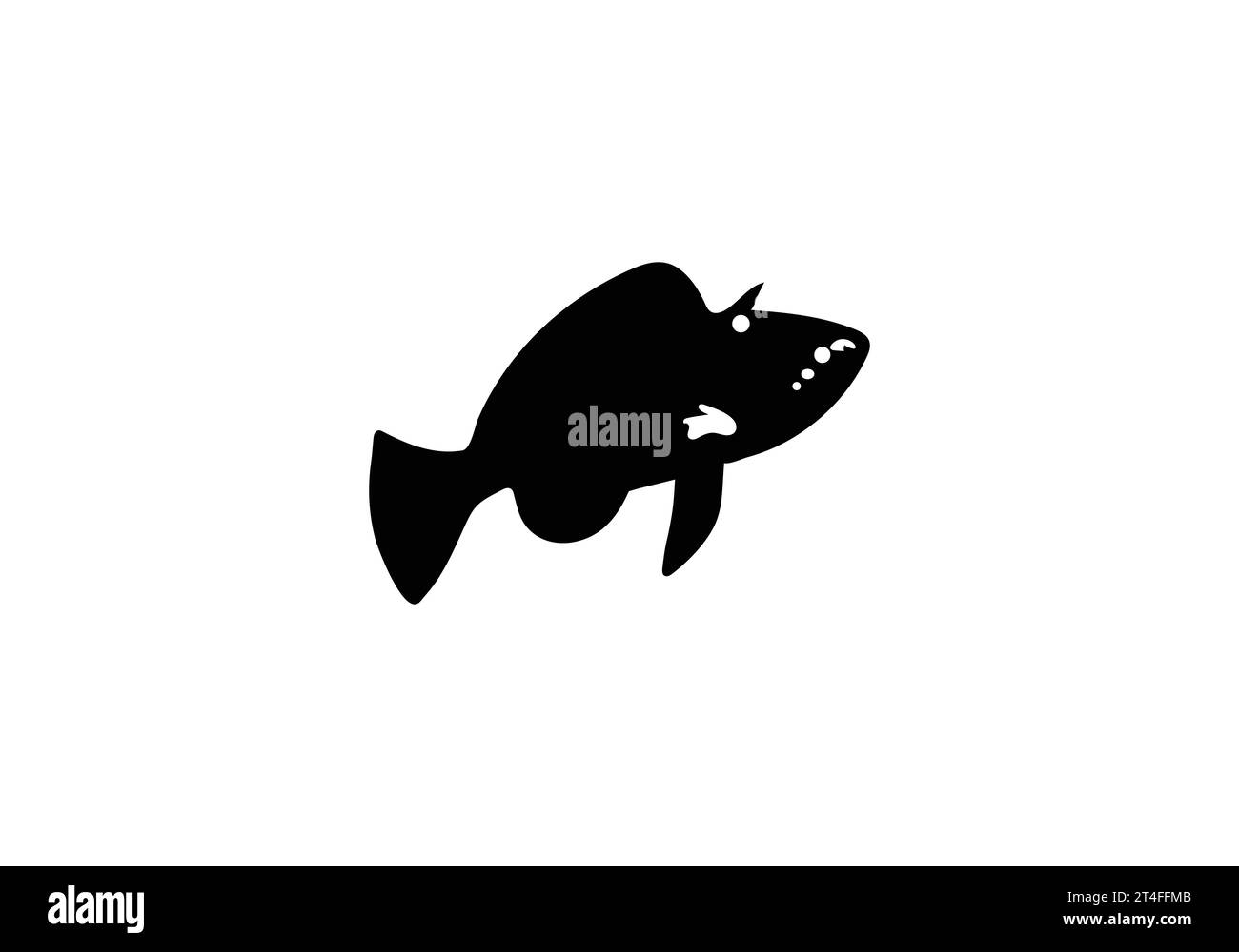 Style minimaliste style australien Flathead Perch icône illustration Illustration de Vecteur