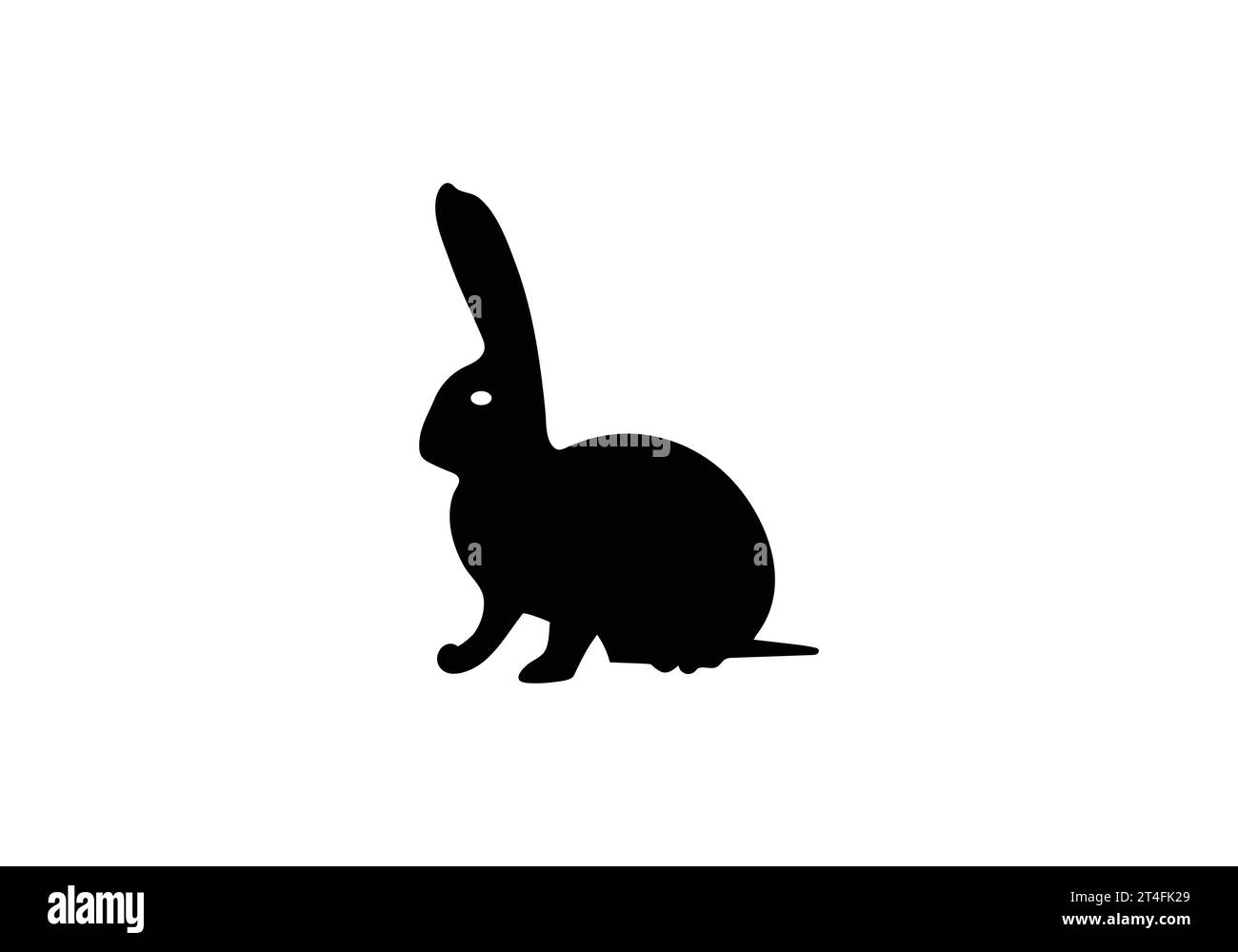 Style minimal simple illustration d'icône de lapin Illustration de Vecteur
