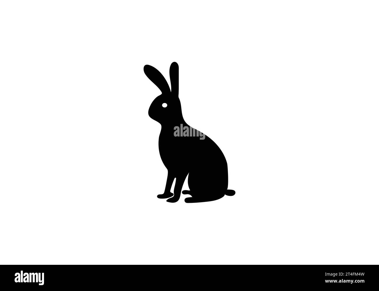 Style minimal simple illustration d'icône de lapin Illustration de Vecteur