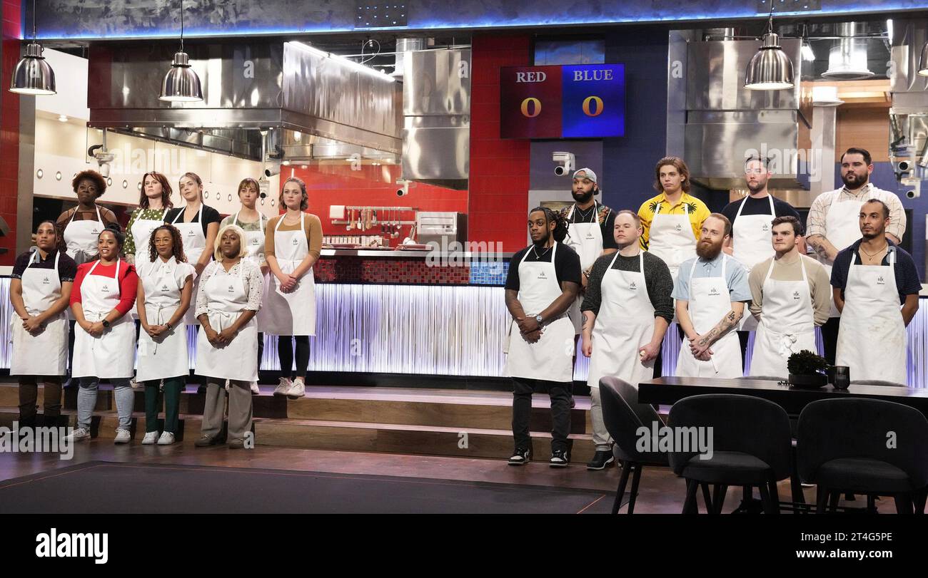 HELl'S KITCHEN, rangée du haut à partir de la gauche les chefs