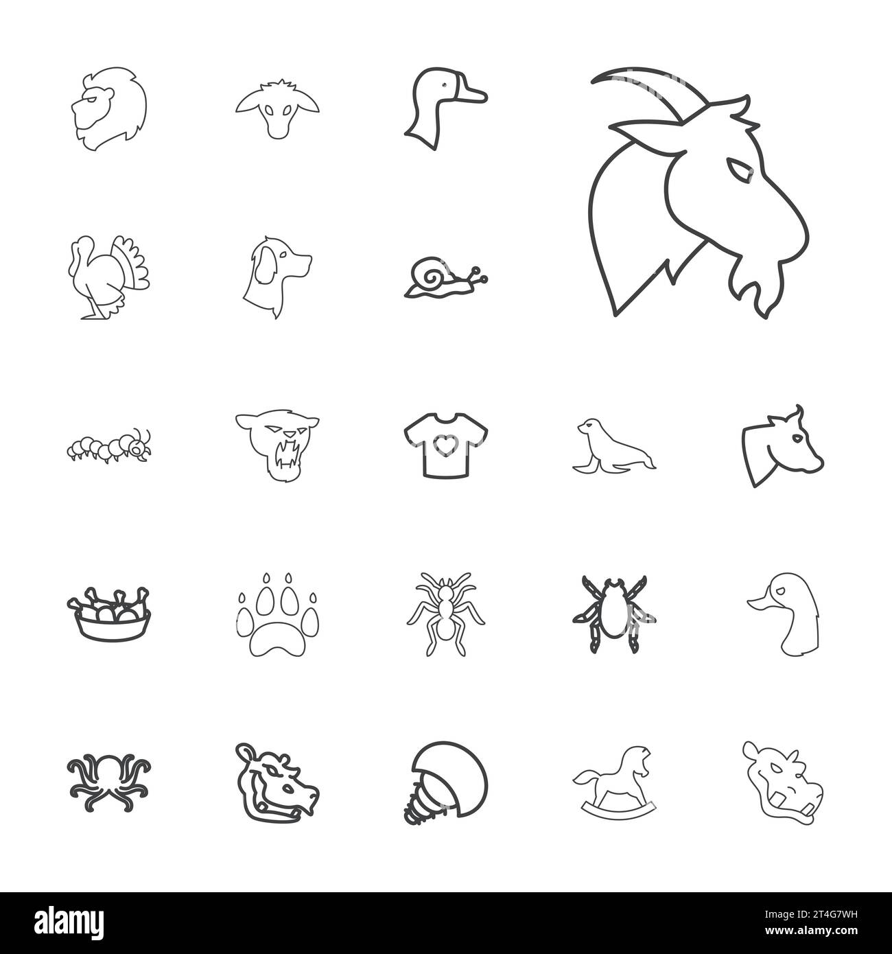 Icônes animales image vectorielle libre de droits Illustration de Vecteur