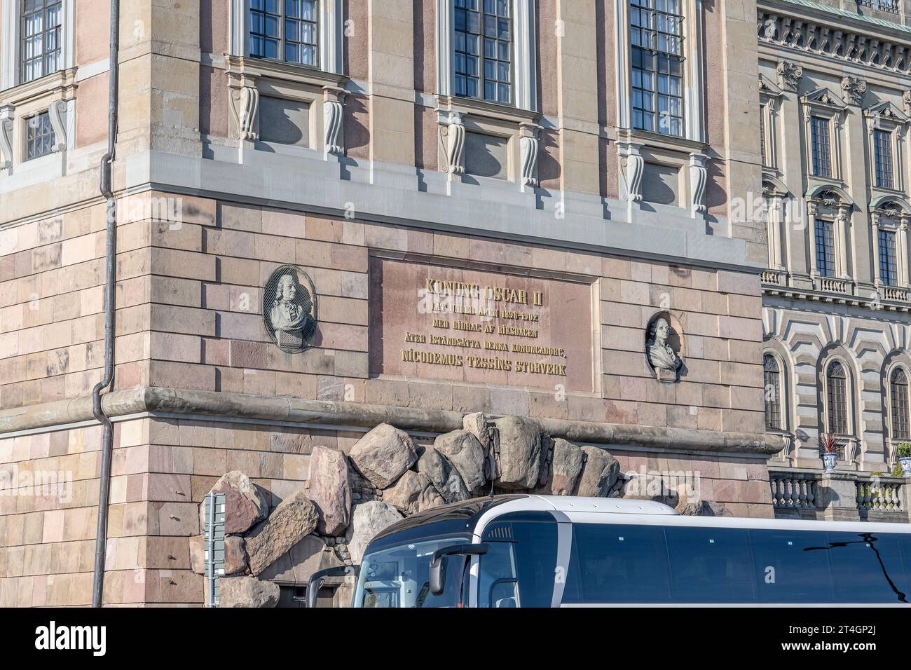 Stockholm Suède 27.09.2021 : Palais Royal de Stockholm Kungliga slott résidence officielle du monarque suédois. Banque D'Images