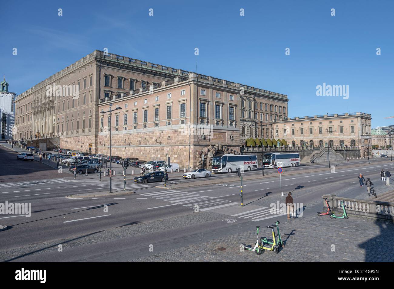 Stockholm Suède 27.09.2021 : Palais Royal de Stockholm Kungliga slott résidence officielle du monarque suédois. Banque D'Images