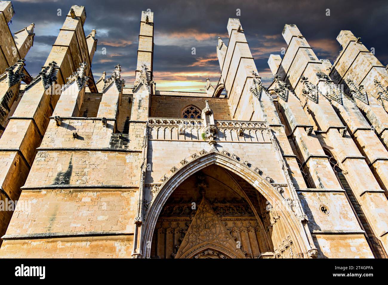 Cathédrale gothique-Basilique de Santa María à Palma de Majorque ou Cathédrale de Majorque (la Seu) Banque D'Images