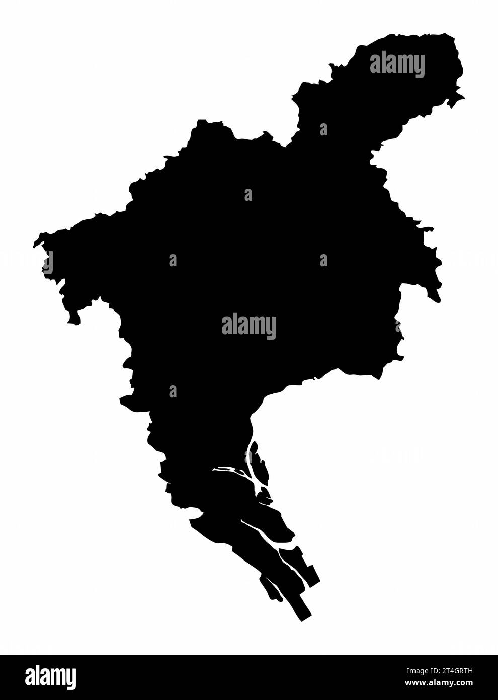 Silhouette de carte de ville de Guangzhou isolée sur fond blanc, Chine Illustration de Vecteur