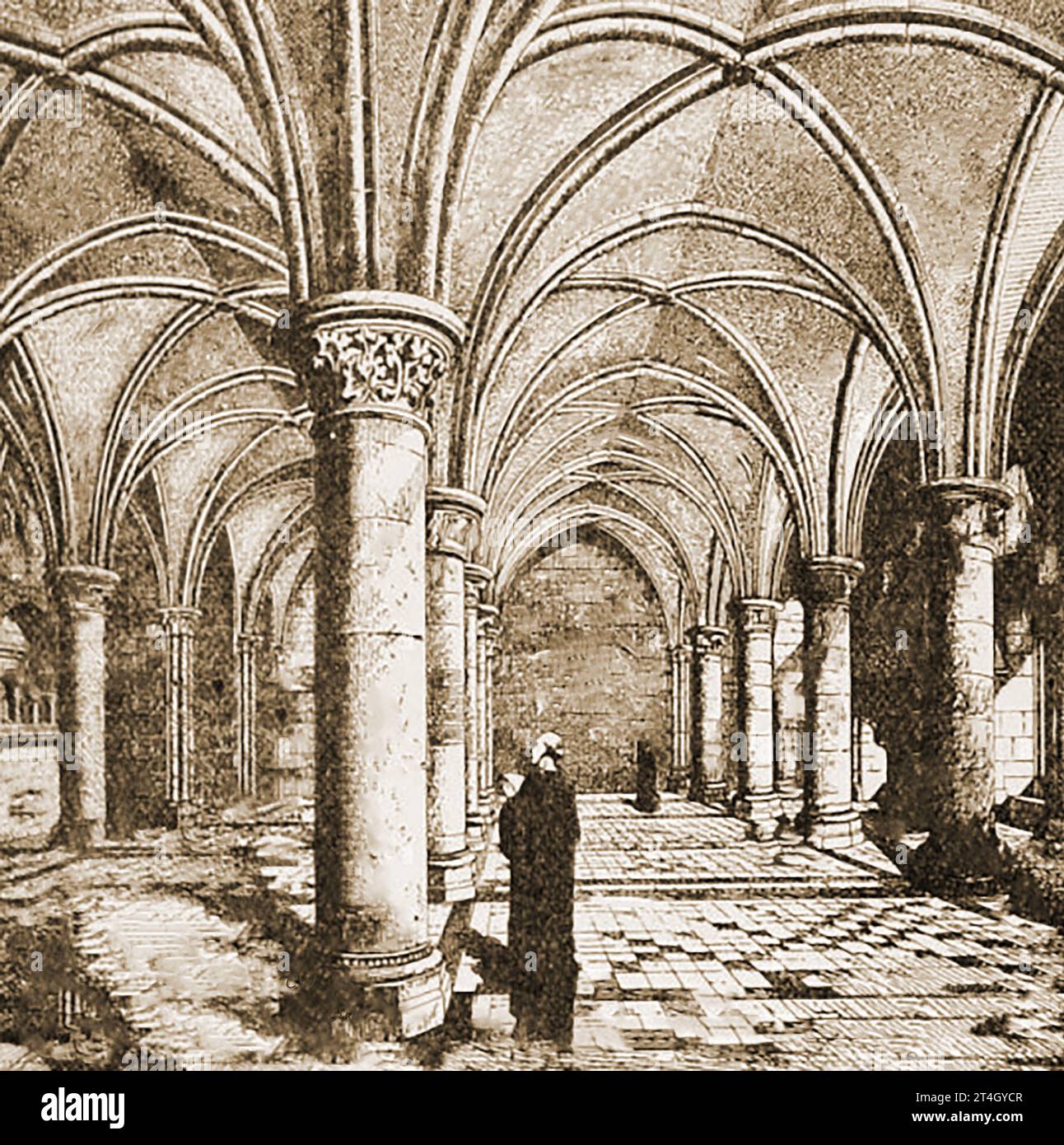 STRASBOURG : LA CATHÉDRALE - Gravure du 19e siècle