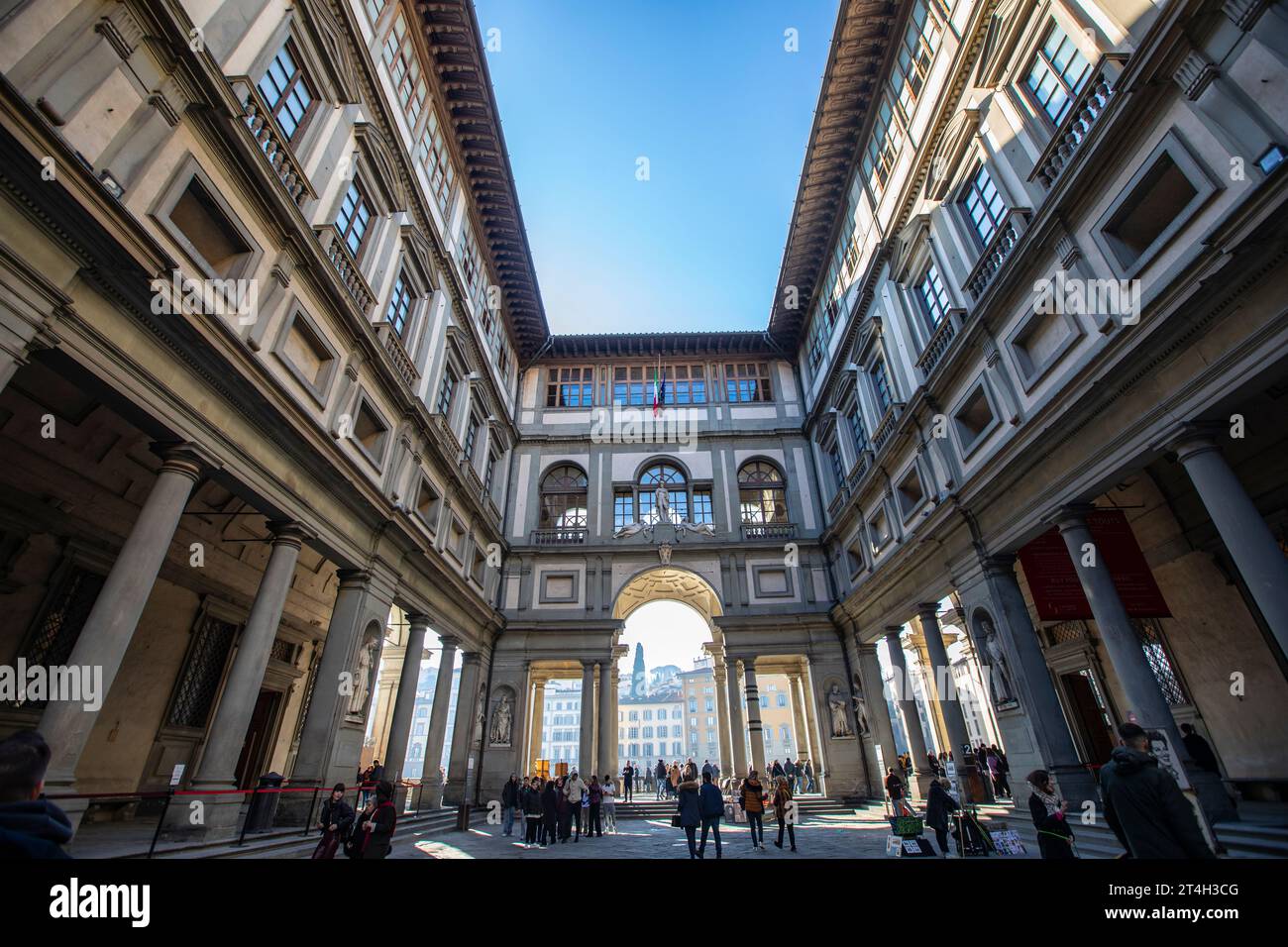 Florence, Italie : Galerie des Offices à Piazzale degli Uffizi à Florence. Italie a. Banque D'Images