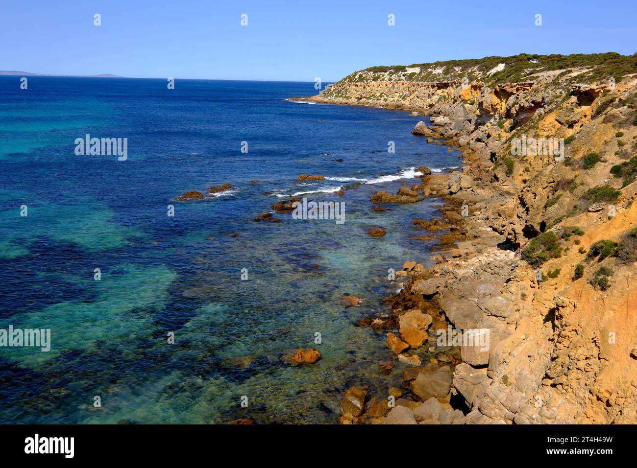 Le littoral accidenté autour de Whaler's Way dans le parc national de Lincoln sur la péninsule d'Eyre en Australie méridionale Banque D'Images
