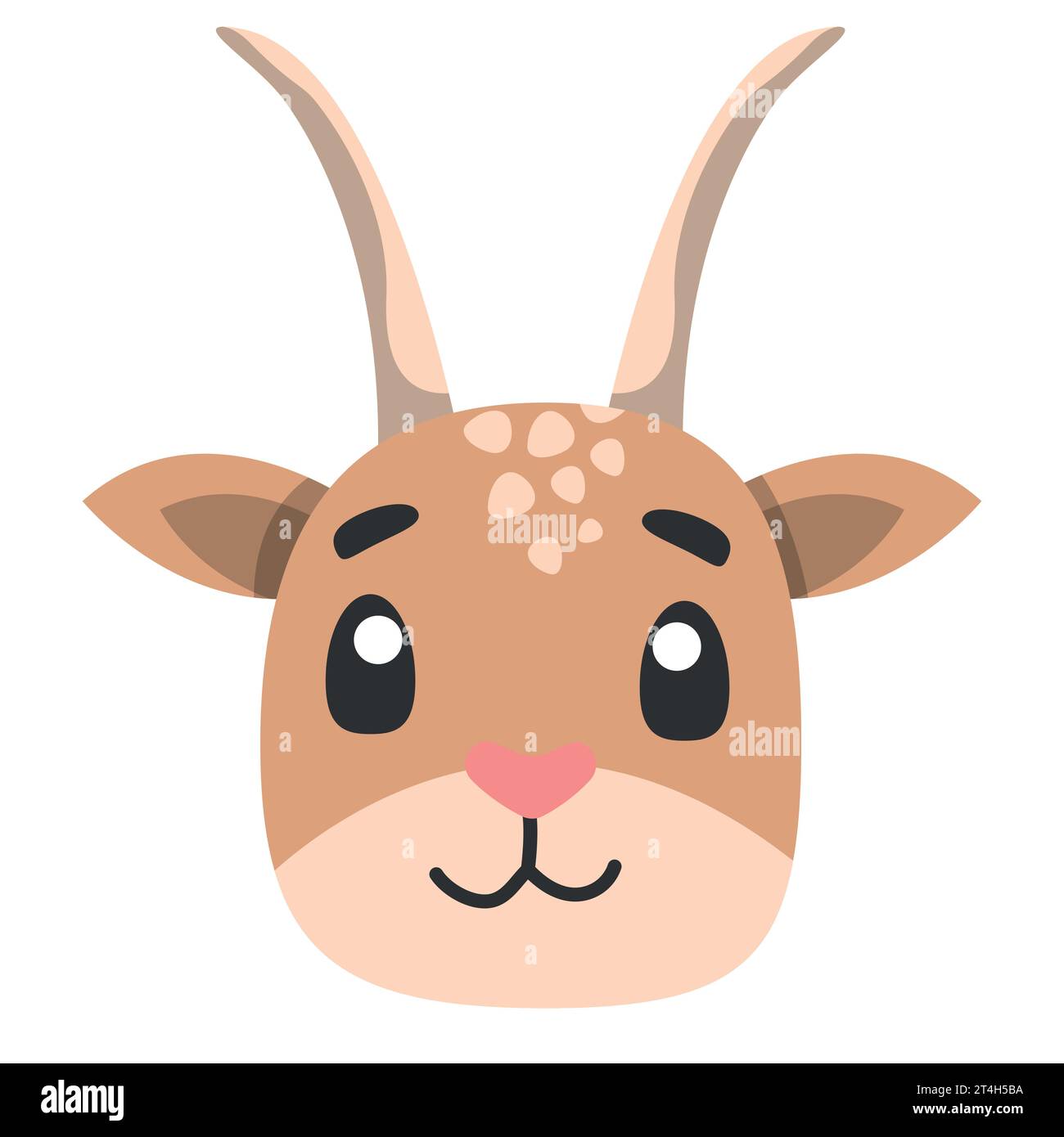 mignon icône de gazelle animale, illustration plate pour votre style plat de conception Illustration de Vecteur
