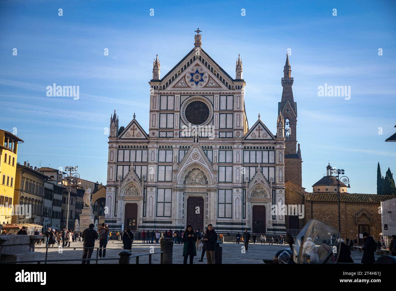 Florence, Italie : église Santa Croce, classée au patrimoine mondial de l'UNESCO, Toscane, Italie, Europe Banque D'Images