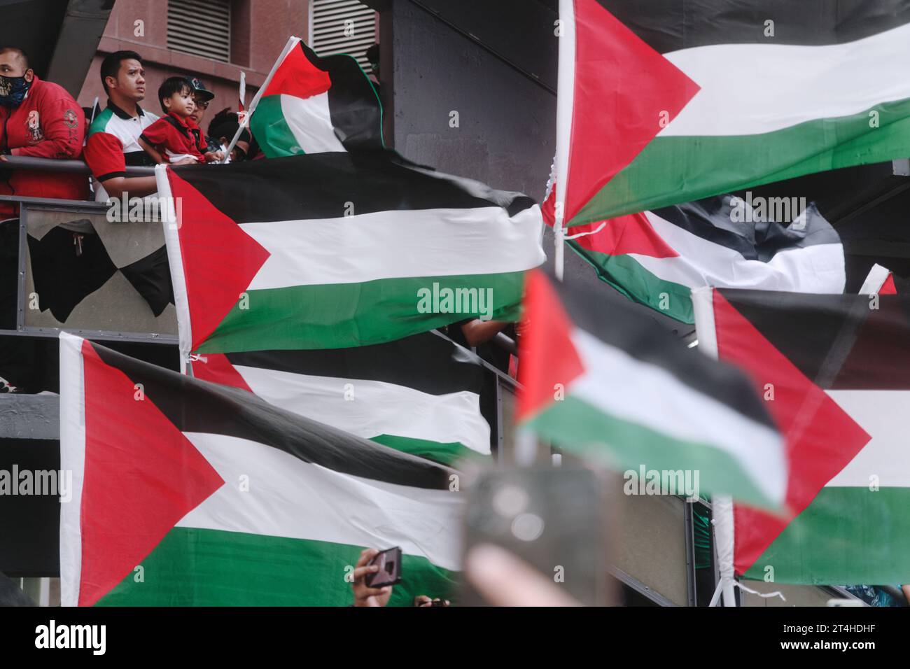 Pro Palestine Rally à Kuala Lumpur, Malaisie Banque D'Images