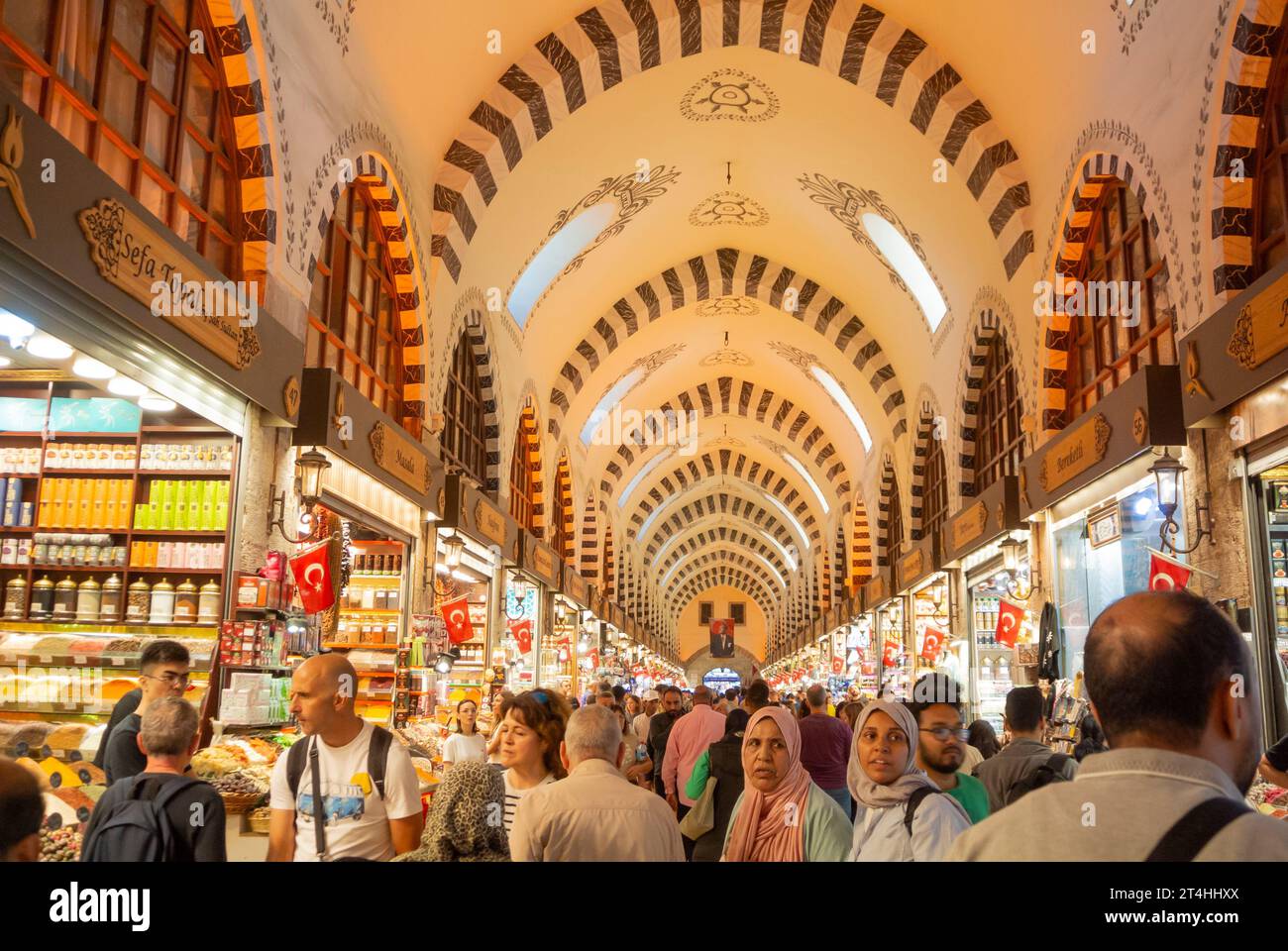 istanbul, turquie, le Bazar aux épices (turc : Mısır Çarşısı, signifiant « Bazar égyptien ») Banque D'Images