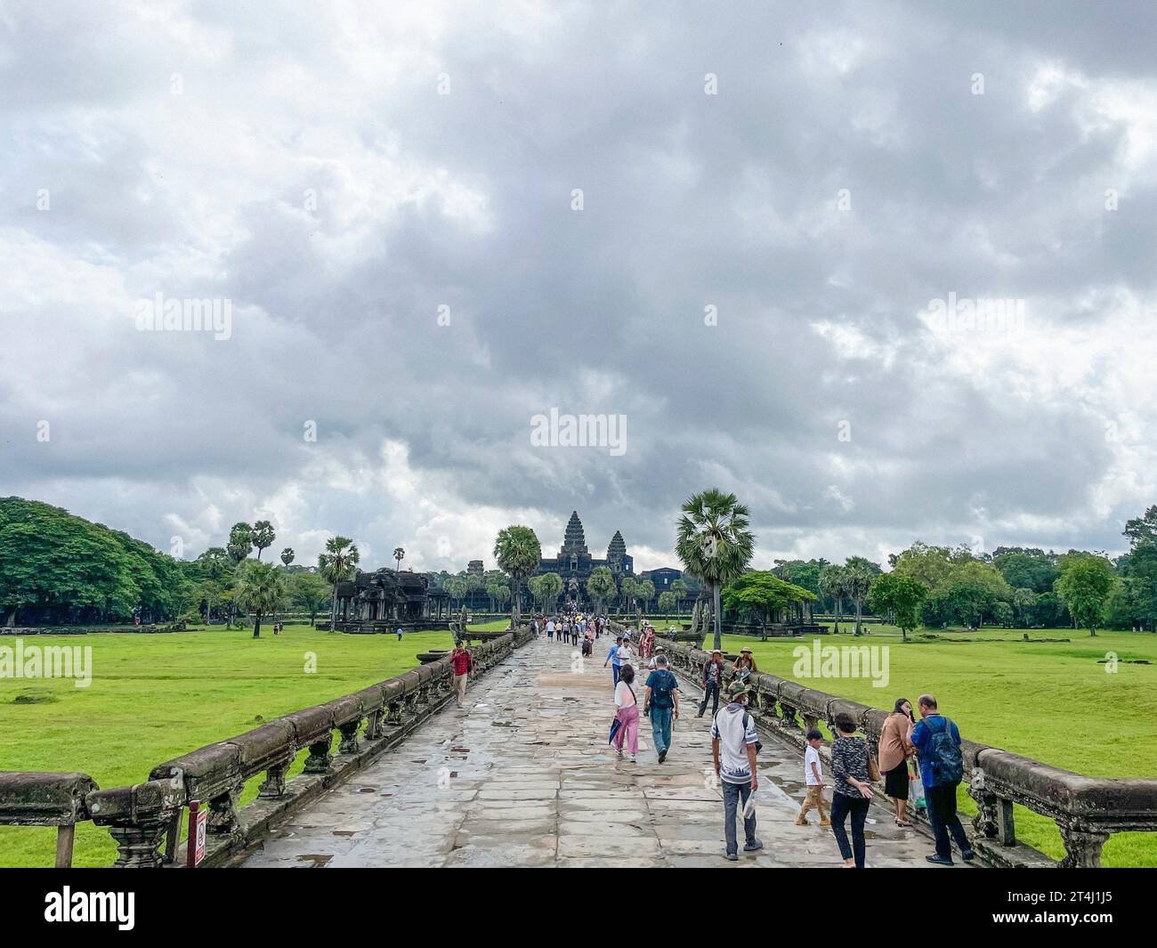 Cambodge, Angkor Wat, vue Banque D'Images