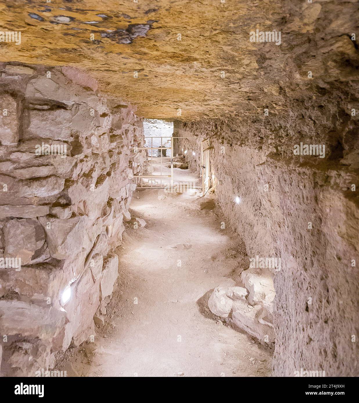 Égypte, Saqqara, pyramide de Djéser, Tombeau du Nord, couloirs. Banque D'Images