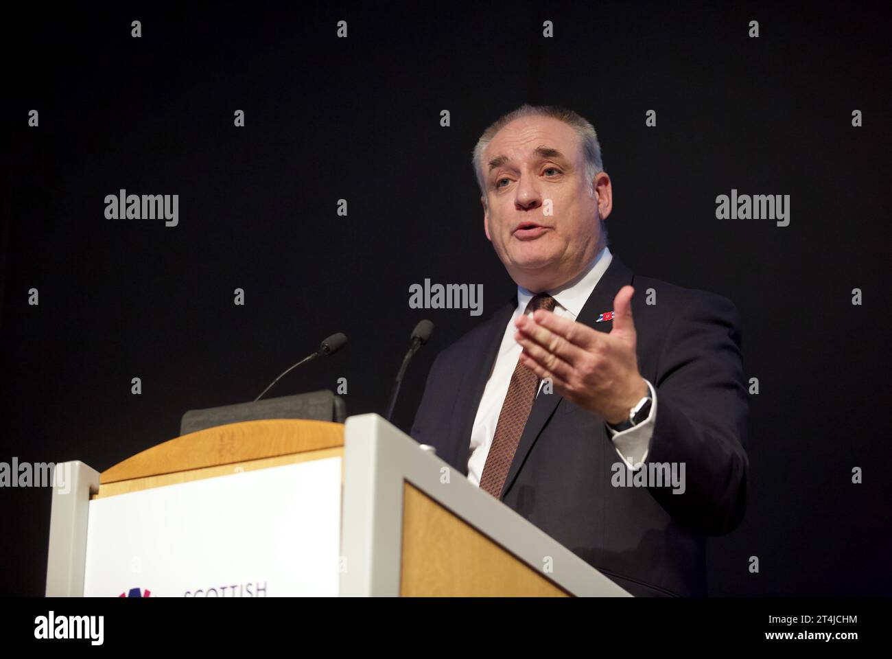 Edimbourg, Royaume-Uni 31 octobre 2023 : Richard Lochhead, ministre écossais du tourisme, s'adressant à la conférence de l'Alliance écossaise du tourisme. Photo : DB Media Services / Alamy Live Banque D'Images