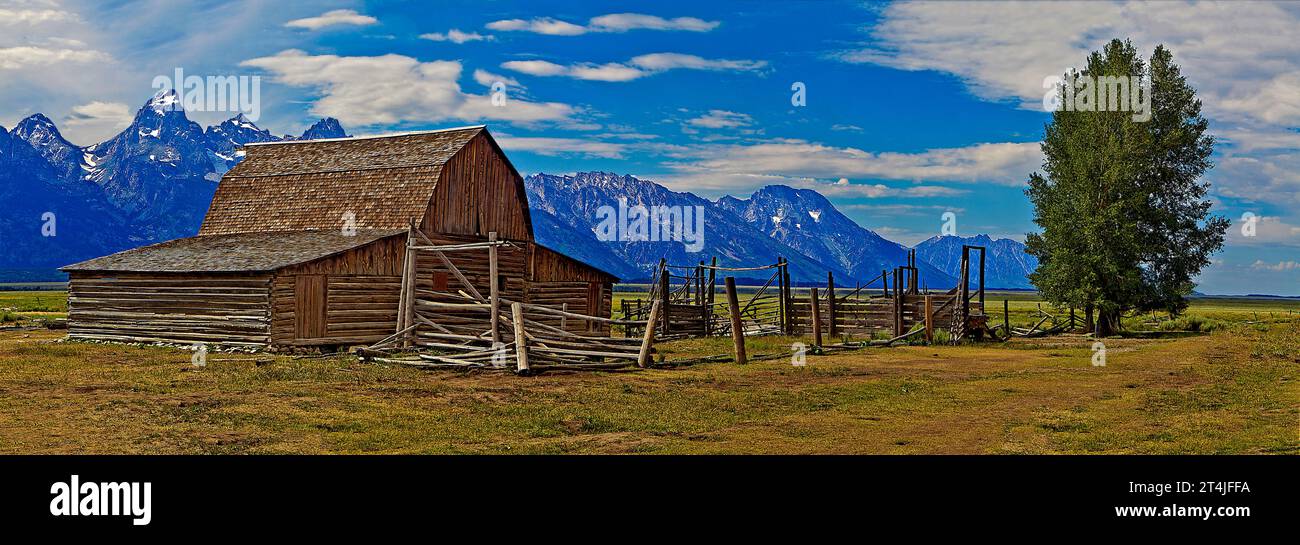 Panoramique à Jackson Hole, Wyoming Banque D'Images