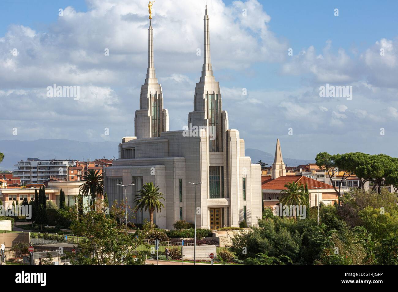 Église mormone ou Temple de l'Église de Jésus-Christ des Saints des derniers jours à Rome Banque D'Images