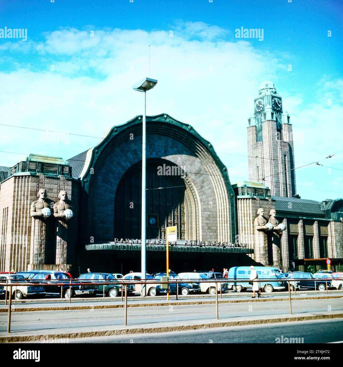 Gare centrale d'Helsinki Finlande vers la fin des années 1960 - début des années 1970 Banque D'Images
