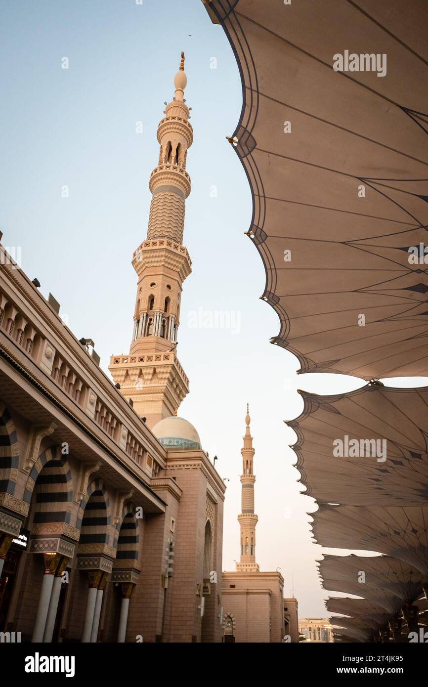 Al Masjid an Nabawi, Madinah, Arabie saoudite Banque D'Images
