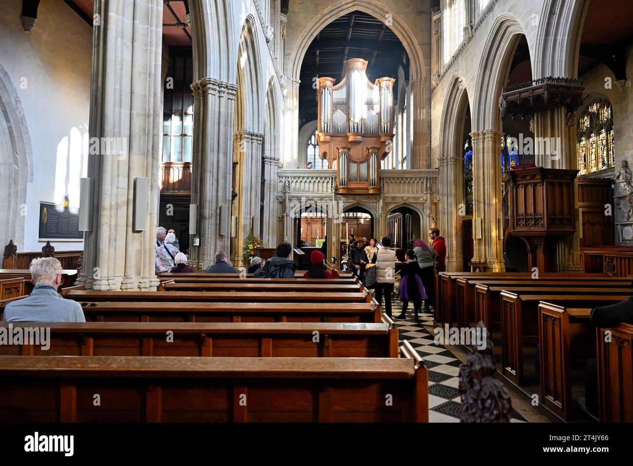 À l'intérieur de l'église universitaire de St Mary la Vierge, Oxford, Royaume-Uni Banque D'Images