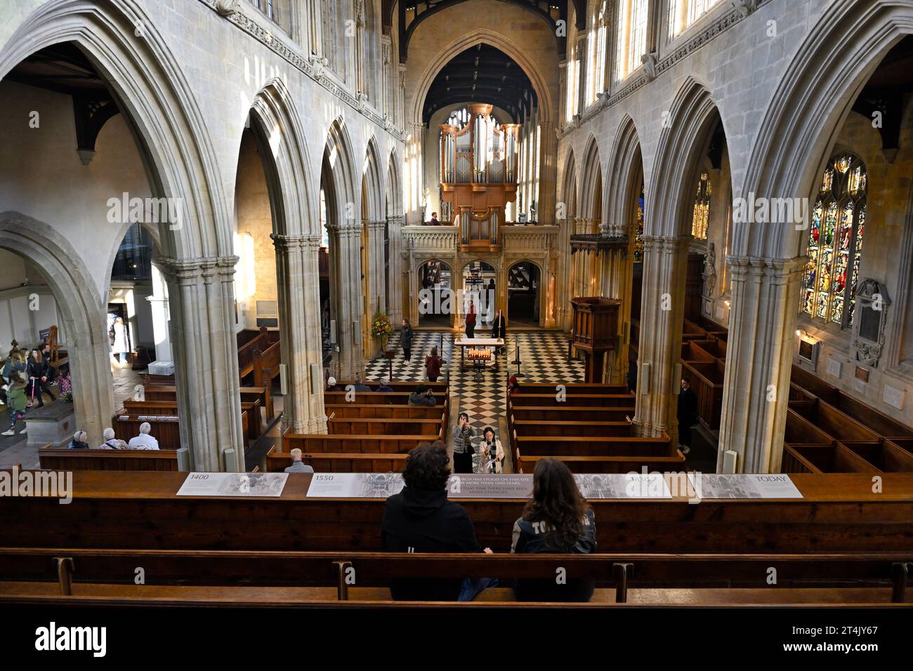À l'intérieur de l'église universitaire de St Mary la Vierge, Oxford, Royaume-Uni Banque D'Images