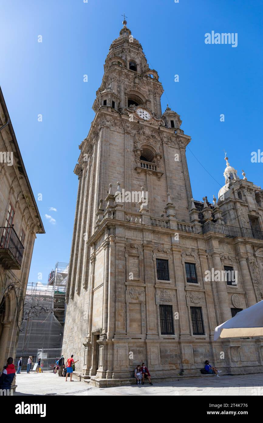 Europe, Espagne, Galice, Saint-Jacques-de-Compostelle, la cathédrale de Saint-Jacques-de-Compostelle de Praza da Quintana de Vivos Banque D'Images