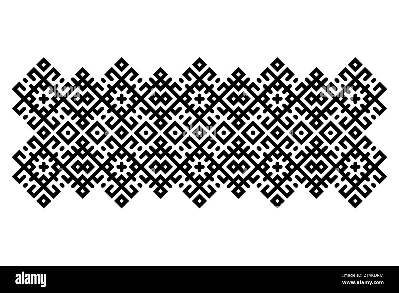 motif de broderie slave ancien. losange sans couture carré. illustration vectorielle plate. Illustration de Vecteur