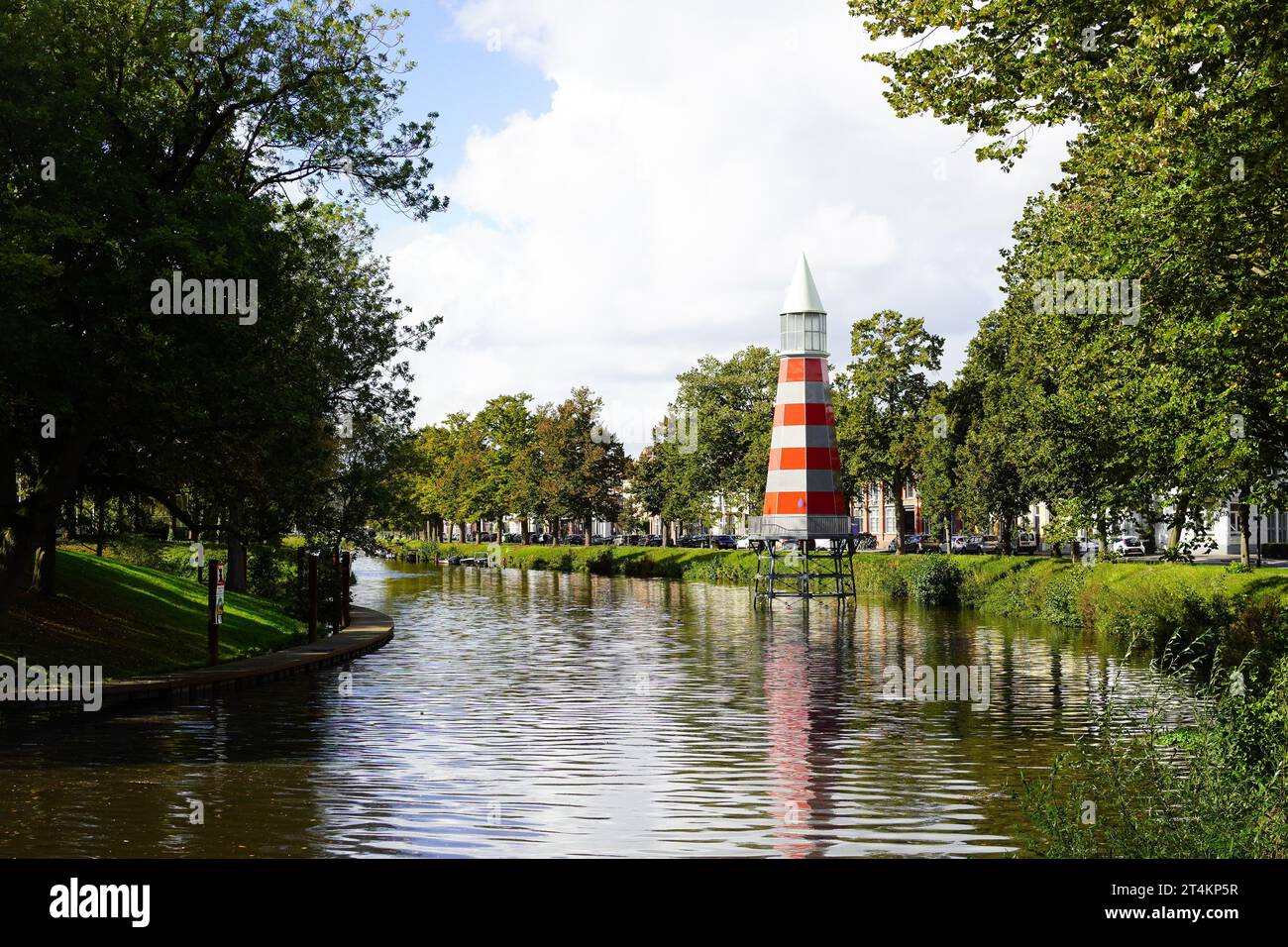 Le phare d'Aldo Rossi au parc Valkenberg à Breda, pays-Bas Banque D'Images