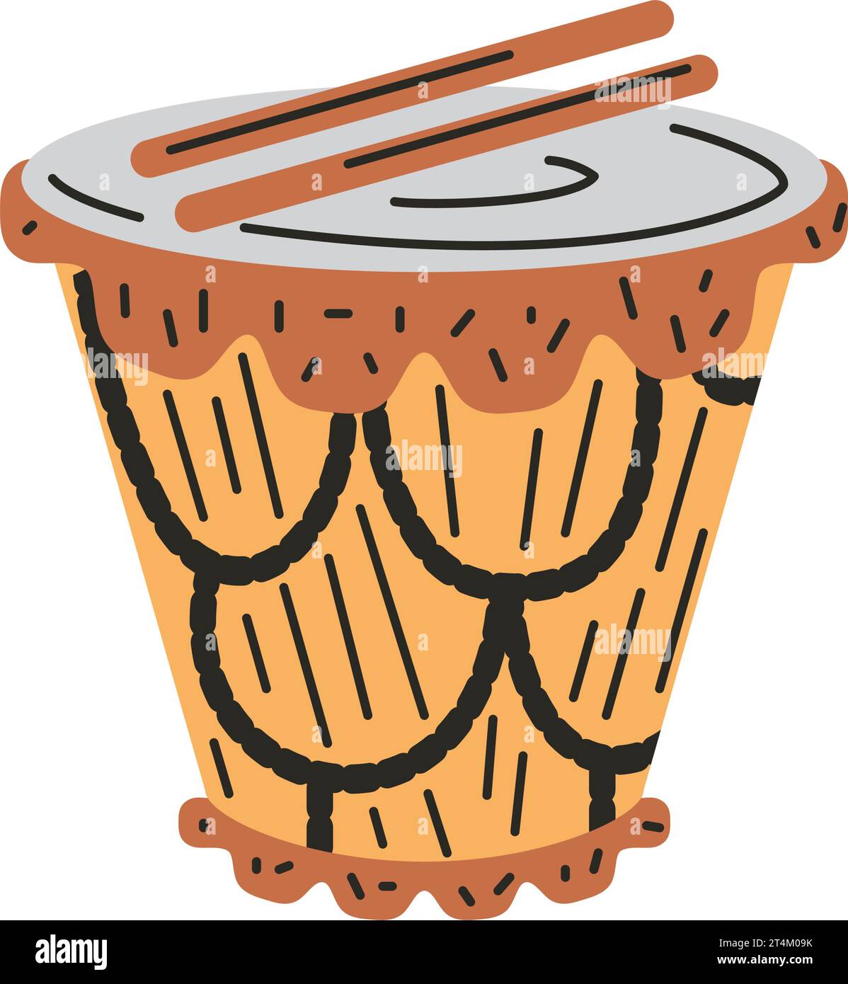 musique de batterie légendaire vallenato Illustration de Vecteur