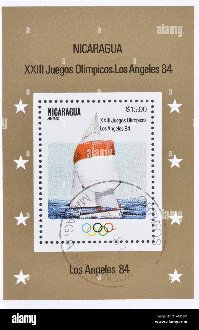 Nicaragua Bloc 157 (édition Complète) Oblitéré – 1984 España 84, Madrid – Timbres De Collection Prophila