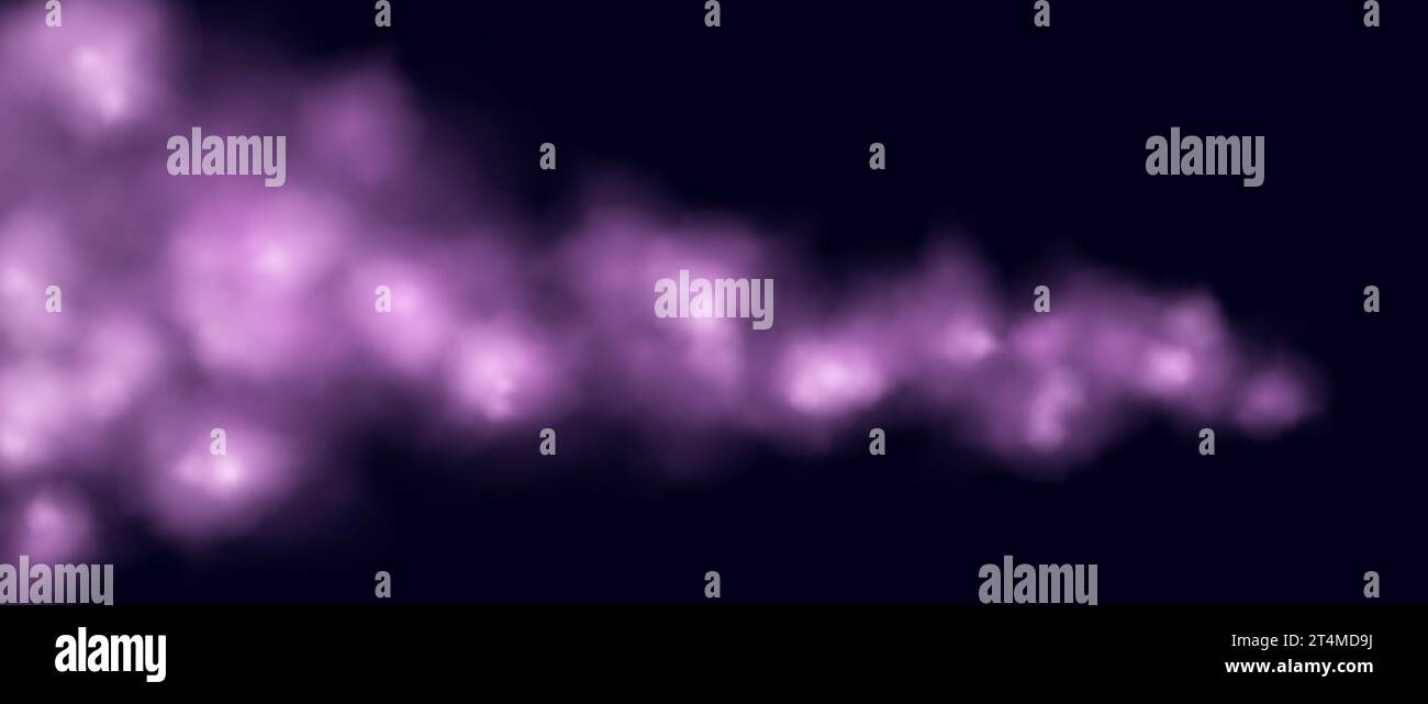 Fond de smog néon violet. Papier peint abstrait nuage de brouillard coulant. Conception colorée de fumée ou de poussière de propagation pour bannière, affiche, collage, couverture, présentation, brochure. Illustration vectorielle Illustration de Vecteur