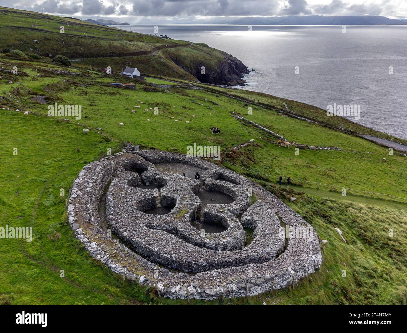 Cashel Murphy, ancienne colonie celtique, ère chrétienne primitive (5e-8e siècles après JC), péninsule de Dingle, comté de Kerry, Irlande, Royaume-Uni Banque D'Images