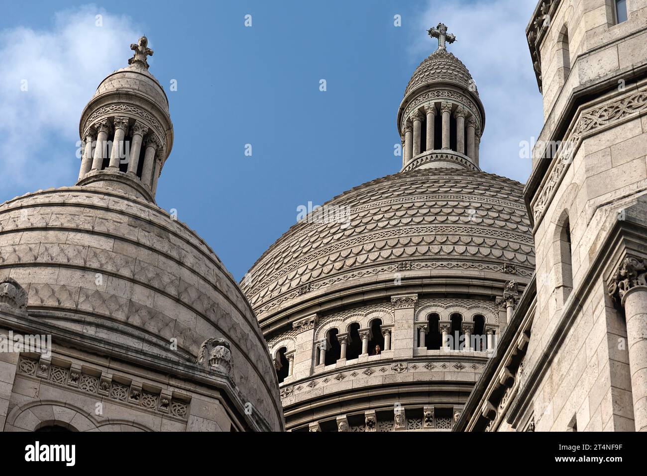 Dômes de la basilique du Sacré-cœur, Montmartre, Paris, France Banque D'Images