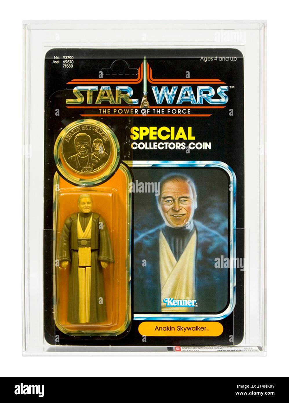 1985 Kenner Star Wars puissance de la Force 92 Retour Anakin Skywalker AFA 50-Y Banque D'Images