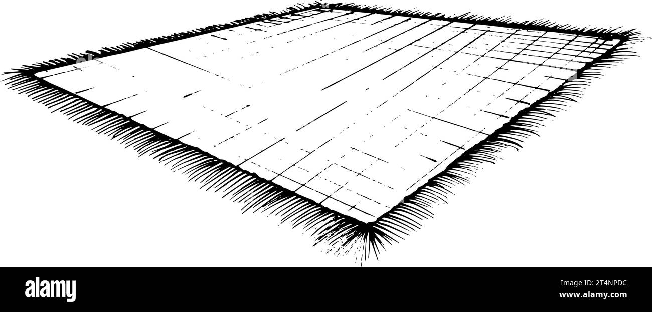 illustration vectorielle dessinée à la main de boîte-cadeau avec ruban sans arc. Croquis noir et blanc d'un cadeau. Illustration de Vecteur