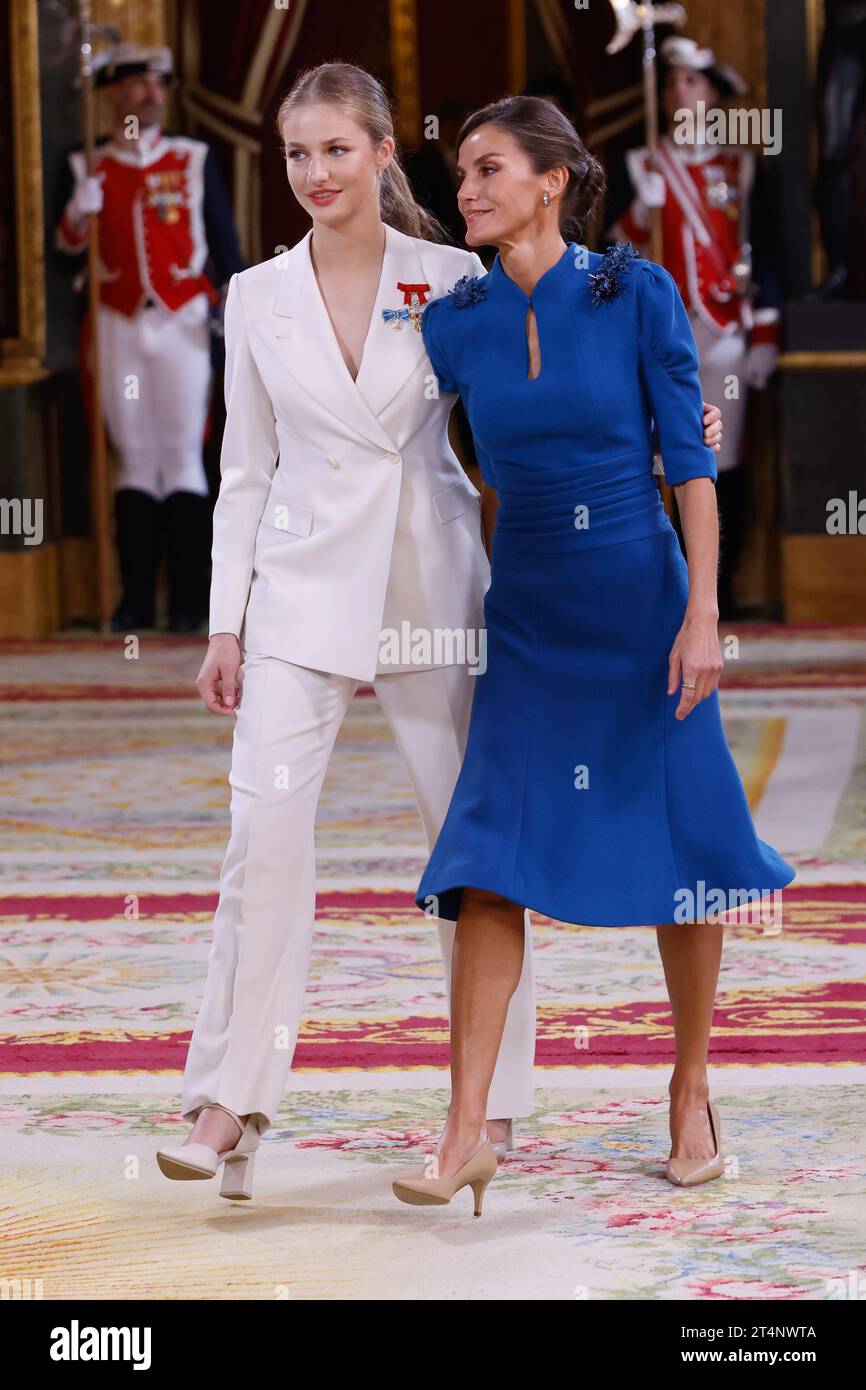 Princesse héritière Leonor d'Espagne pour la cérémonie de serment d'allégeance de la princesse héritière Leonor à la constitution espagnole au Parlement espagnol Banque D'Images