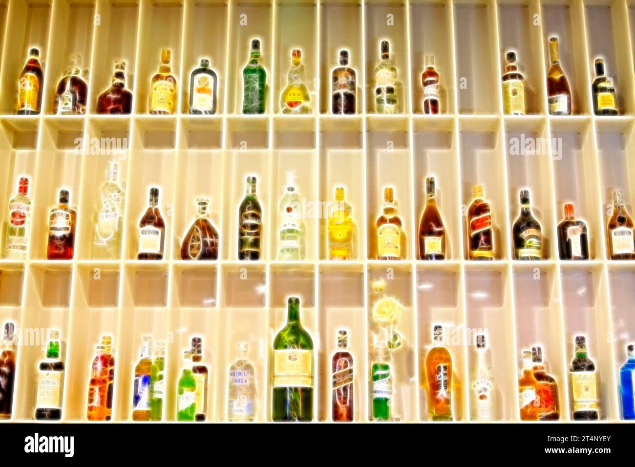 liqueur célèbre sur l'étagère dans un magasin, images générées par ordinateur, gros plan de la photo Banque D'Images