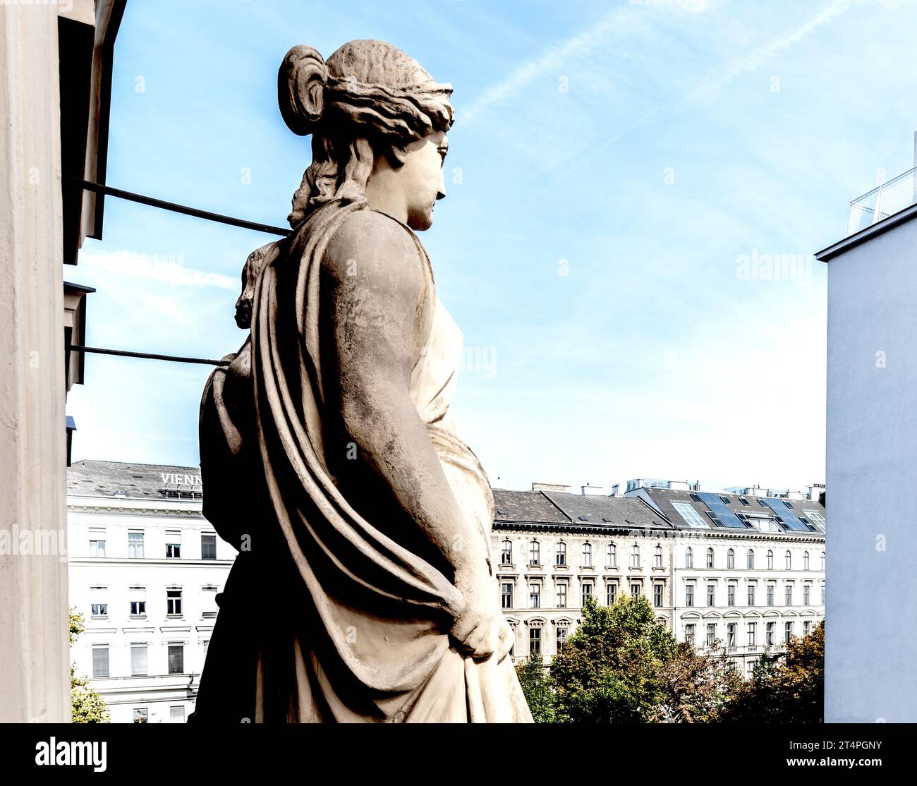 Vienne, Ringstraße, Palais et sculpture classique Banque D'Images